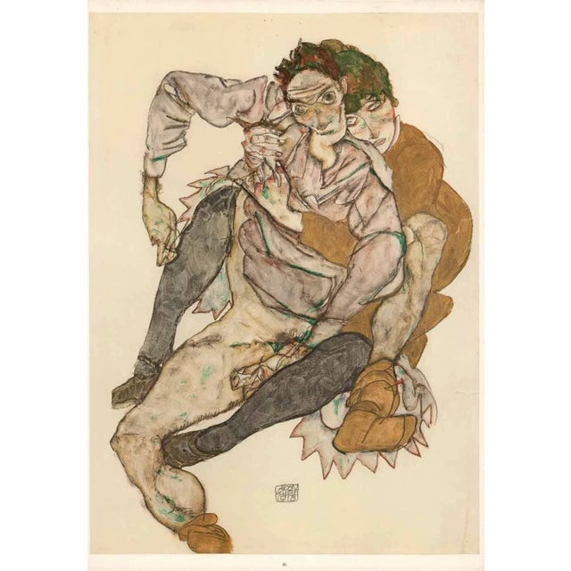 Artist:Egon Schiele Country:Austria Title:The couple Medium:Lithograph – 46 Marks:Signed in plate Printed:1968 by Max...