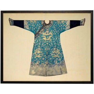 Turquoise Robe in Black & Copper Shadowbox 29x23 For Sale
