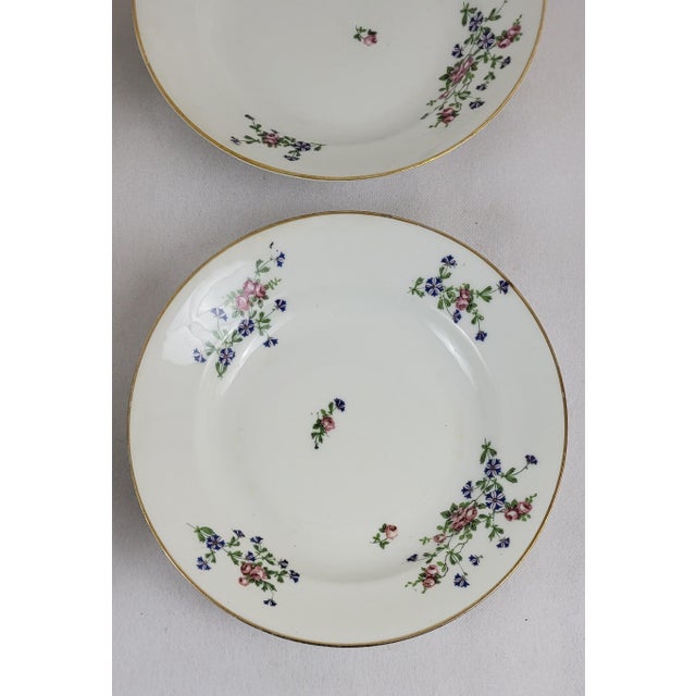 Ceramic Barbeaux Porcelain Soup Plates from Limoges, 1950s, Set of 6 For Sale - Image 7 of 11