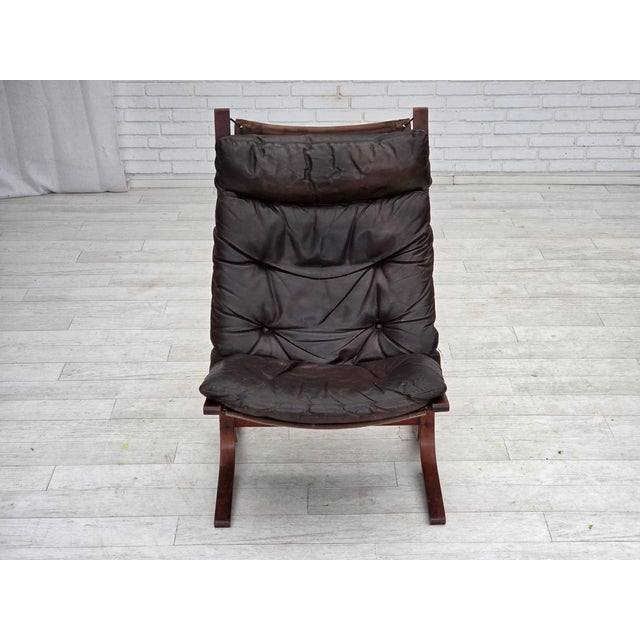 Norwegian Siesta Lounge Chair in Leather by Ingmar Relling for Westnofa, 1970s For Sale - Image 10 of 18