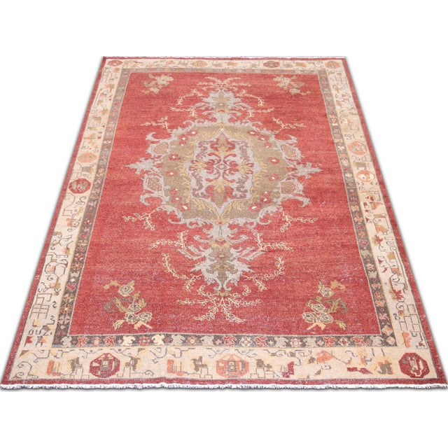 1960s 1960s Turkish Oushak Rug For Sale - Image 5 of 5