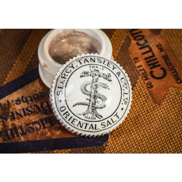 This charming small Victorian lidded porcelain pot, dating from the 19th century, is a delightful piece from Searcy,...