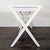 Crate & Barrel Crate and Barrel White X-Leg Modern Desk For Sale - Image 4 of 9