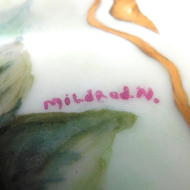 1940s 1940s Signed Hutschenreuther Coffee Pot With Pink Flowers For Sale - Image 5 of 8