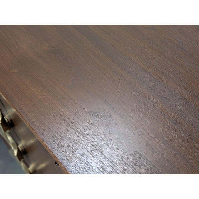 Brown Mid Century Modern Walnut Buffet / Sideboard by Cal Mode, American, c.1960s For Sale - Image 8 of 16