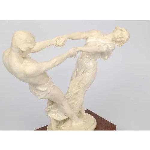Porcelain Figure of Dancing Couple For Sale - Image 3 of 6