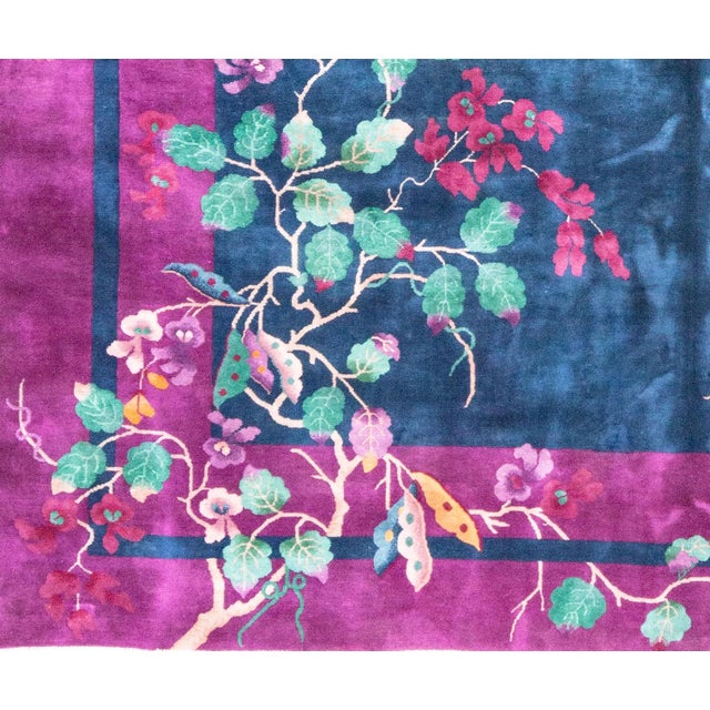Art Deco Chinese 11.5x8.10 Carpet, 1920's / 30's For Sale - Image 9 of 9
