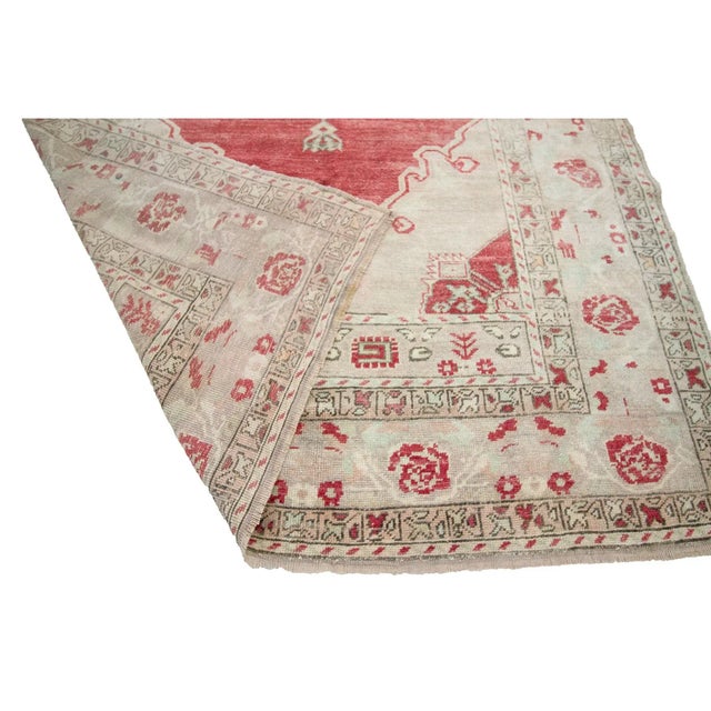 Mid 20th Century Vintage Washed Out Turkish Wool Rug- 5′8″ × 10′10″ For Sale - Image 5 of 7