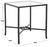 Contemporary Tauri Metal Square Accent Table in Black with Glass Top For Sale - Image 3 of 7