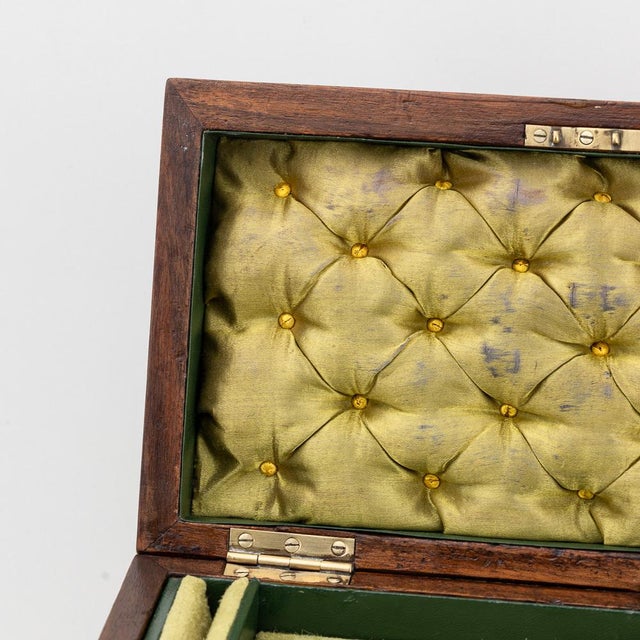 Antique 19th Century Victorian Walnut & Glass Fronted Jewellery Box, 1890s For Sale - Image 11 of 18