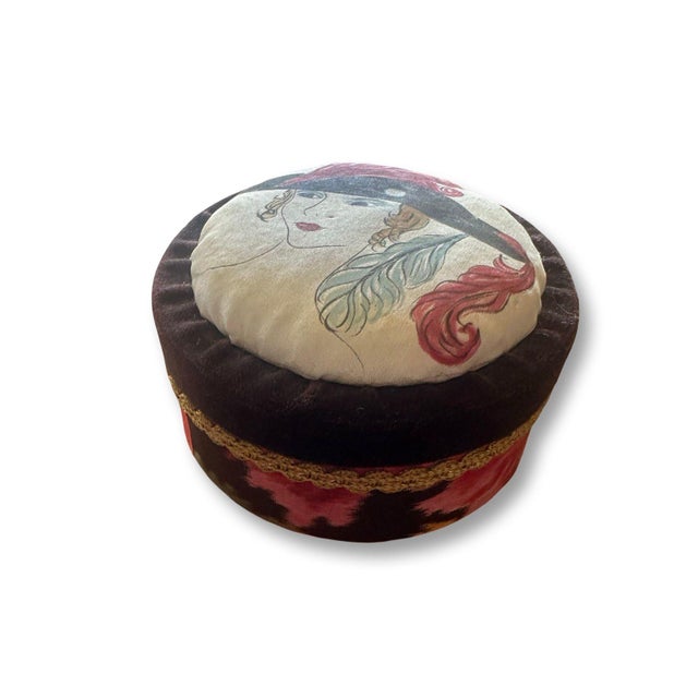 Vintage French Silk Jewelry Box Handmade Boudoir Trinket Box Provençal Satin Lined Vanity Box Romantic Decor For Sale - Image 4 of 6