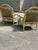 Textile Vintage Cane Back Florals Chairs, a Pair For Sale - Image 7 of 10