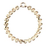 Heavy 14k Yellow Gold Italian Link Necklace, 81.5 Grams For Sale