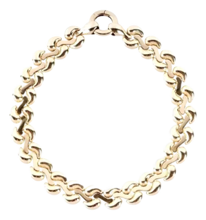 Heavy 14k Yellow Gold Italian Link Necklace, 81.5 Grams