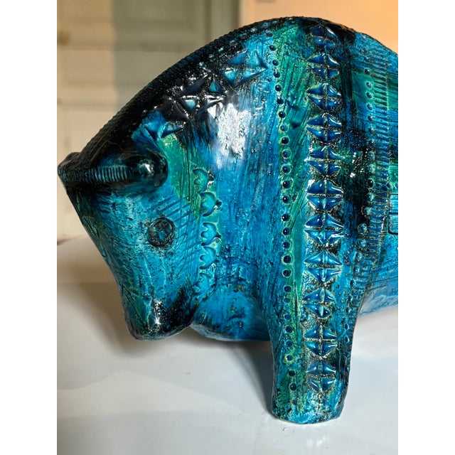 Sculptural Rimini Blu Bull by Aldo Londi for Bitossi Ceramiche, Italy, 1960s For Sale - Image 6 of 13