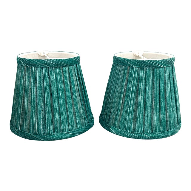 Pair Fermoie "Aventurine" Shades For Sale