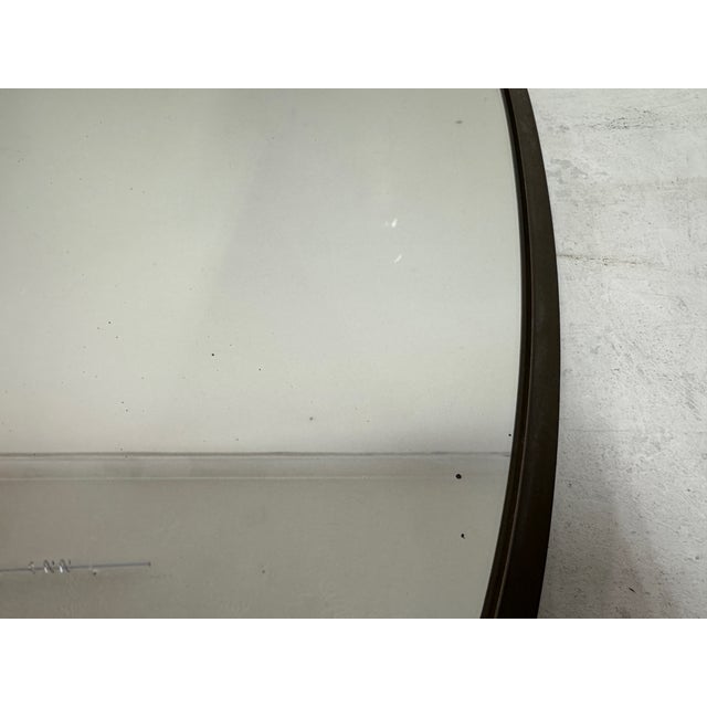 Italian Brass Shield Shape Mirror, 1950s For Sale - Image 10 of 15