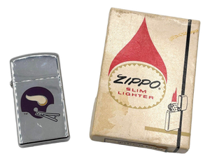 1970s Minnesota Vikings Vintage Zippo Slim Lighter With Original Box