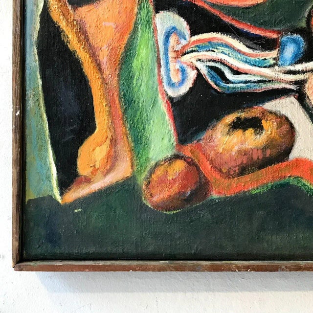 Mid-Century Abstract Still Life Painting For Sale - Image 9 of 13