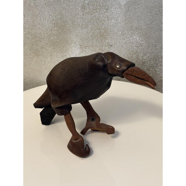 Black Mid-Century Modern Leather Raven from Deru, Germany, 1960s For Sale - Image 8 of 8