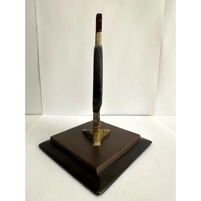 French Vintage Hand Crafted Wooden Cockrell For Sale - Image 3 of 8