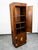 1960s Mid Century Modern Armoire Compact Cabinet Scene One Henredon Campaign Dark Wood For Sale - Image 5 of 12