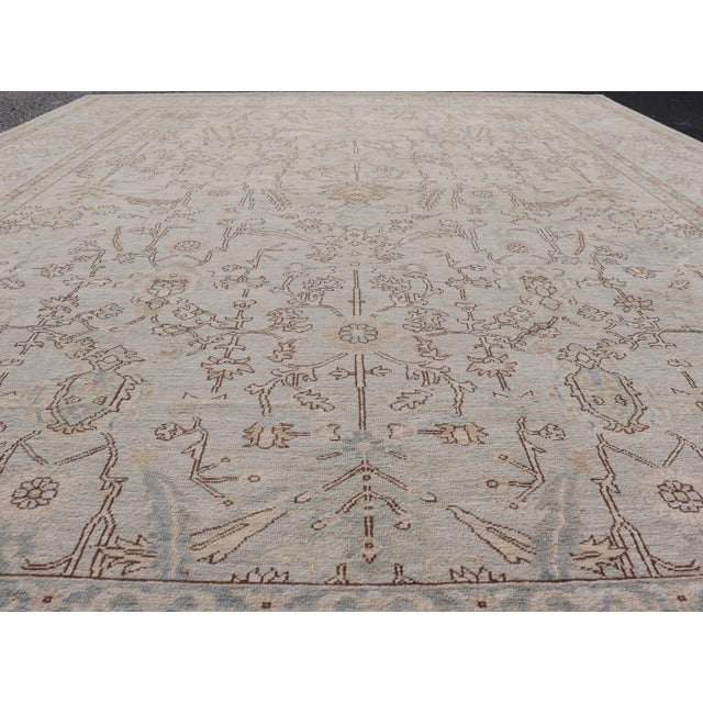 Tabriz Designed Rug in Pale Sand by Keivan Woven Arts 9'10 X 13'8 For Sale In Atlanta - Image 6 of 16