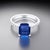 Traditional Natural Sapphire Diamond Ring 14k W Gold 3.18 TCW Certified, , Size 7 For Sale - Image 3 of 18