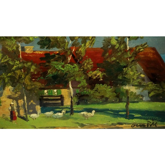 Otto Dill, Rural Landscape, 20th Century, Oil Painting on Cardboard For Sale - Image 8 of 18