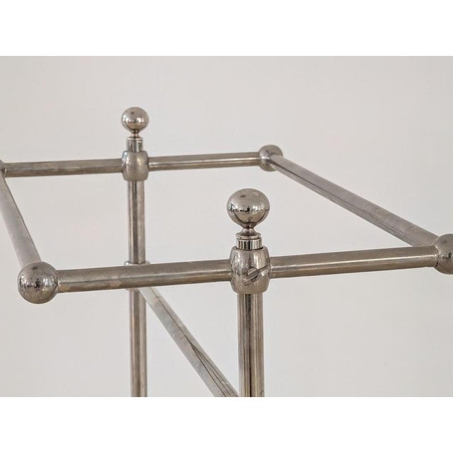 Art Deco Towel Rack in Nickel-Plating For Sale - Image 4 of 14