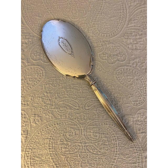 Antique Sterling Silver Hand Mirror For Sale - Image 10 of 12