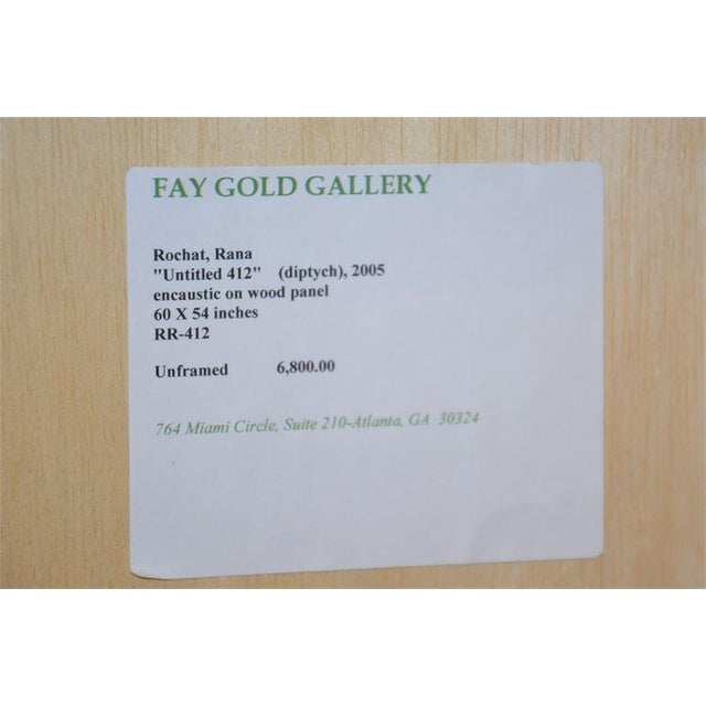 Contemporary Abstract Encaustic Diptych on Panel by Rana Rochat, 2005 - a Pair For Sale - Image 4 of 7