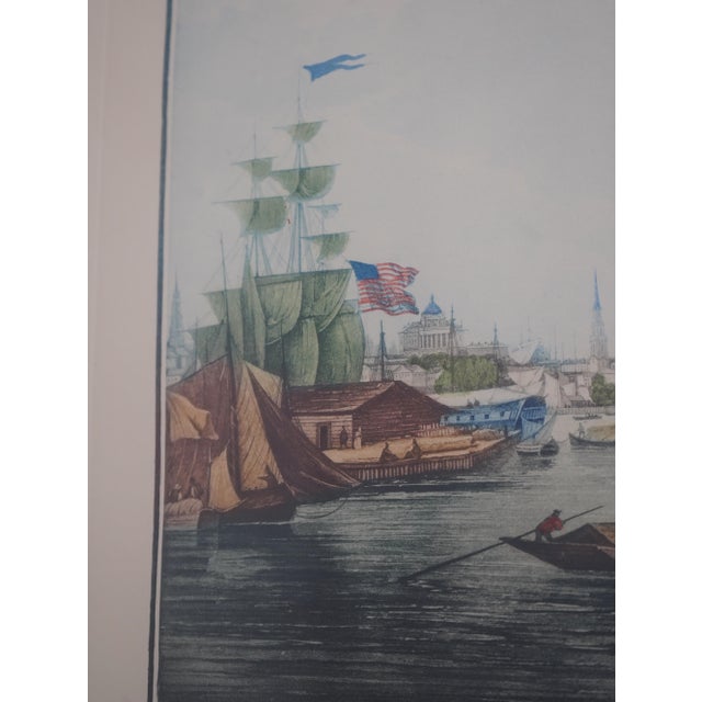 Set of 7 Vintage Framed Colored Engravings Etchings Military Ships For Sale - Image 14 of 15