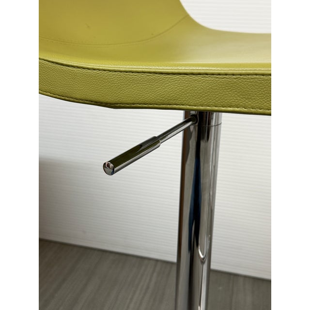 Chartreuse Karim Rashid for Bonaldo Adjusting Skipping Bar Stools, Chartreuse For Sale - Image 8 of 12