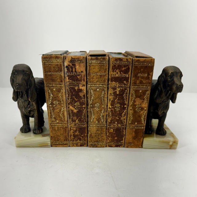 Pair of Mid Century Modern Dog Book Ends on Onyx Bases For Sale - Image 12 of 12