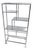Chrome and Steel Etegere With 6 Glass Shelves For Sale
