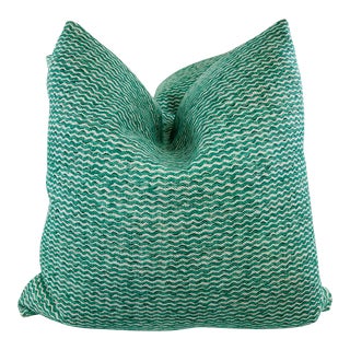 Fermoie "Popple" in Green 22" Pillows-A Pair For Sale