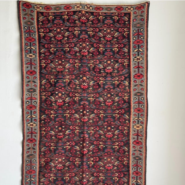 Vintage Middle Eastern Rug with Pink and Blue Floral Patterns, 1980s For Sale - Image 13 of 18