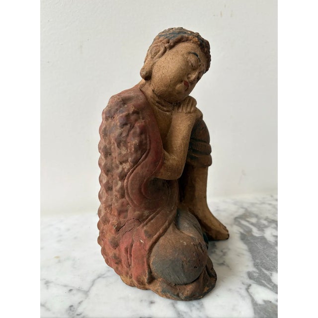 15th Century & Earlier Antique Liao Dynasty Wooden Buddha Statue For Sale - Image 5 of 7