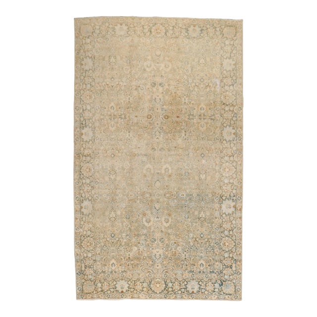 Neutral Persian Tabriz Rug rug no.7991 For Sale