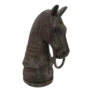 Antique Historic Americana Charles Silberzahn Cast Iron Horse Head Hitching Post Top