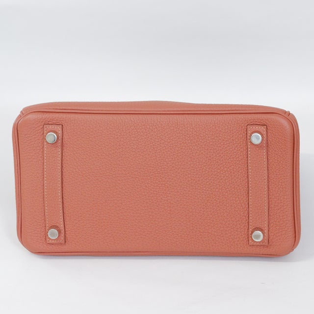 Rose Hermès Birkin 25 Rose Tea Togo Palladium Hardware 2014 For Sale - Image 8 of 8
