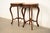 Romweber Romweber Style French Provincial Louis XV Carved Walnut and Satinwood Inlaid Marquetry Side Tables, Pair For Sale - Image 4 of 12