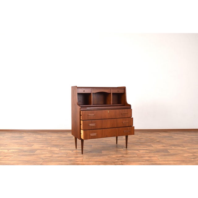 Mid-Century Danish Teak Secretary, 1960s For Sale - Image 6 of 18