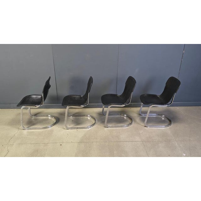 Vintage Dining Chairs attributed to Cidue, 1970s, Set of 4 For Sale - Image 6 of 13