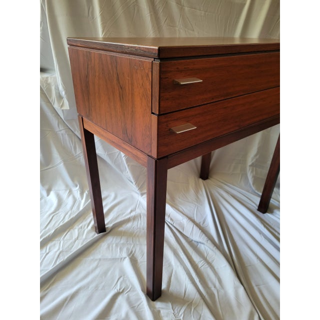 Mid-Century Modern 1960s Swedish Modern Palisander Bedside Table by Fröseke Ab Nybro Fabriken For Sale - Image 3 of 7