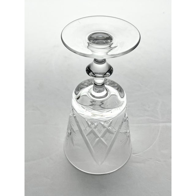 Transparent Contemporary Ajka “Csopak” Set of 4 Crystal Claret Wine Glasses - Set of 4 For Sale - Image 8 of 8