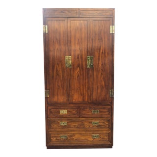 Henredon Scene One Campaign Style Armoire For Sale