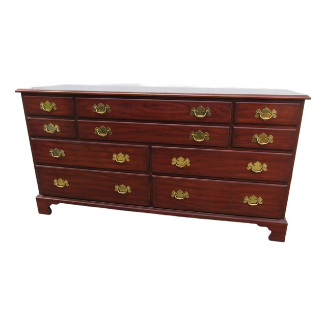 1980s Henkel Harris Cherry Designer Chest Dresser For Sale