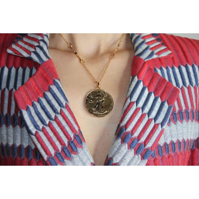 Vintage Genuine American Usa Dollar Coin Rose Gold Vermeil Sterling Silver Horse For Sale In Washington DC - Image 6 of 8